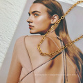 Shangjie OEM Joyas Gold Women Cabklace Chain Minimalista Chic Collar simple Collar de acero inoxidable